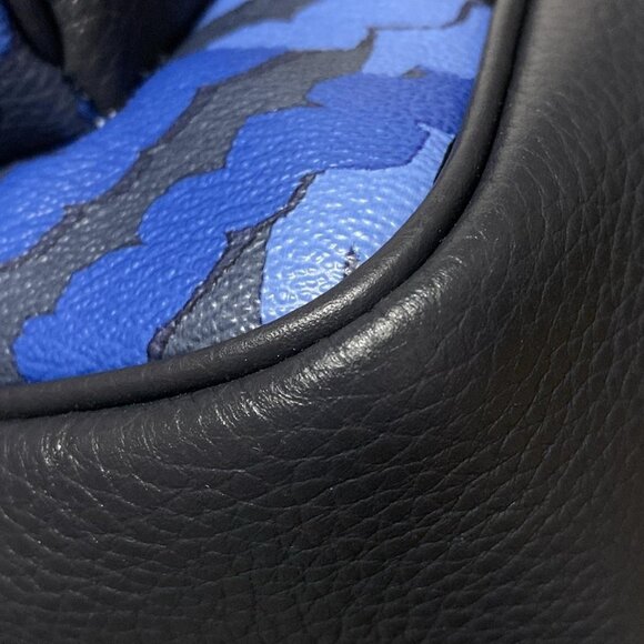 Auth COACH Coat Backpack Graphic Plaid Print CN762 Blue Dark Navy Multi PVC - Picture 9 of 9